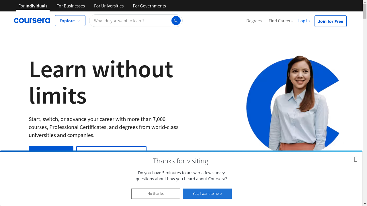 Coursera website