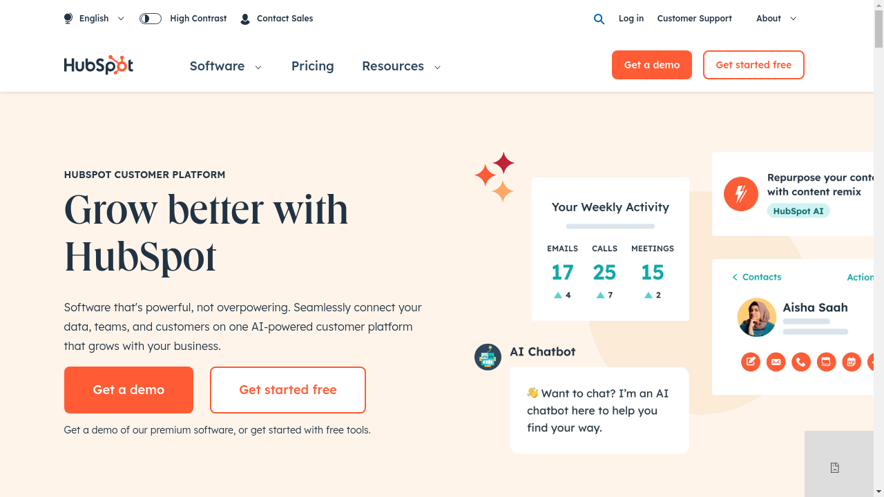 HubSpot website